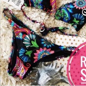 SWIM SYSTEMS Retro Floral String Bikini Bottom G-657